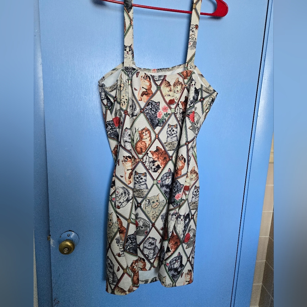Cat Print bodycon dress